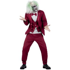 Smiffys 81026 Beetlejuice brudgum kostym, jacka, män, röd och vit, M-storlek 38-40 tum Smiffys 81026 Beetlejuice brudgum kostym, jacka, män, röd och vit, M-storlek 38-40 tum
