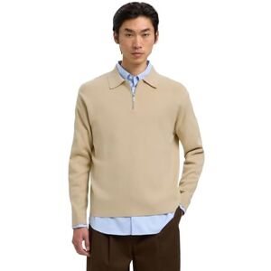 SELECTED MEN slhttallrik Fn avslappnad halv zip polo Noos, Havregryn, L SELECTED MEN slhttallrik Fn avslappnad halv zip polo Noos, Havregryn, L