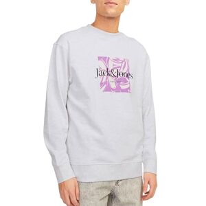 JACK & JONES JORLAFAYETTE varumärke sweat crew, Vit melange, L JACK & JONES JORLAFAYETTE varumärke sweat crew, Vit melange, L