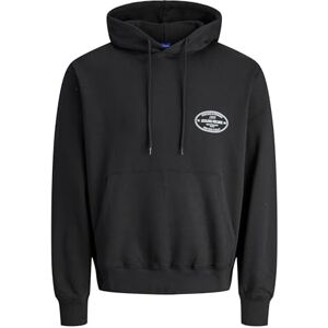 JACK & JONES Joryork Graphic Sweat Hood, svart, S JACK & JONES Joryork Graphic Sweat Hood, svart, S