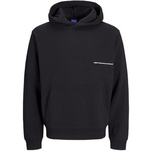 JACK & JONES Jorporto mönster sweat Hood, svart, XS JACK & JONES Jorporto mönster sweat Hood, svart, XS