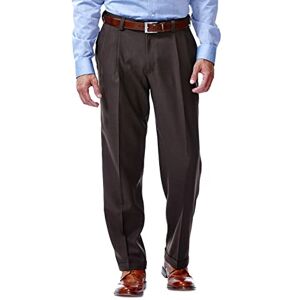Haggar E Clo Repreve Stria Kostymbyxor, herr, klassisk passform, platt framsida, Brun, 36W / 30L Haggar E Clo Repreve Stria Kostymbyxor, herr, klassisk passform, platt framsida, Brun, 36W / 30L