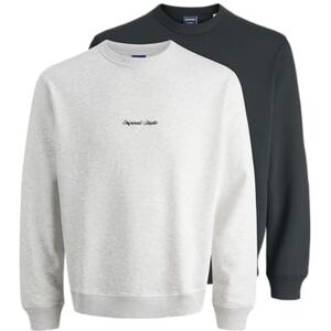 JACK & JONES Jornorrebro Emb Sweat Crew Noos 2 st Mp, Skogsriver, XXL JACK & JONES Jornorrebro Emb Sweat Crew Noos 2 st Mp, Skogsriver, XXL