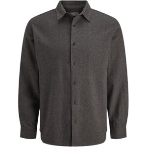 JJ REBEL Jrebike Melange Shirt Ls Sn, Choklad tårta, XL JJ REBEL Jrebike Melange Shirt Ls Sn, Choklad tårta, XL