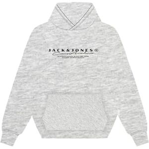 JACK & JONES Jcopoint branding sweat Hood FST, Vit melange, XS JACK & JONES Jcopoint branding sweat Hood FST, Vit melange, XS
