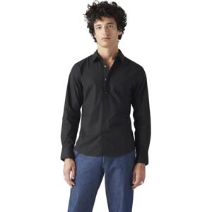 Levi's Långärmad herrskjorta Housemark Slim skjorta, jet svart, M Levi's Långärmad herrskjorta Housemark Slim skjorta, jet svart, M