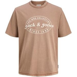JACK & JONES Jjedover Print Tee Ss Crew Neck, Munkar rock, S JACK & JONES Jjedover Print Tee Ss Crew Neck, Munkar rock, S