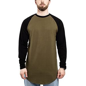 Blackskies Baseball långärmad t-shirt lång oversize mode basic långärmad raglan herr lång skjorta medium – röd grå blå vit svart S M L XL, Olivsvart, M Blackskies Baseball långärmad t-shirt lång oversize mode basic långärmad raglan herr lång skjorta medium – röd grå blå vit svart S M L XL, Olivsvart, M