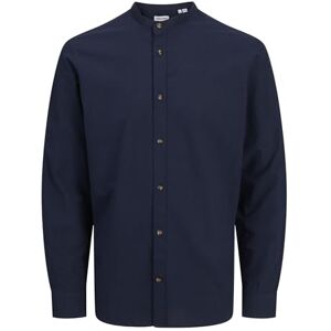 JACK & JONES JJESUMMER band skjorta LS SN, marinblå blazer, S JACK & JONES JJESUMMER band skjorta LS SN, marinblå blazer, S