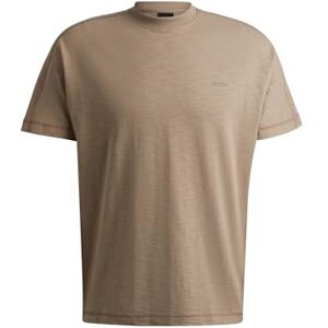 Boss T-shirt i bomullströja för män Te Denim Tonal-logo, Brun, L Boss T-shirt i bomullströja för män Te Denim Tonal-logo, Brun, L