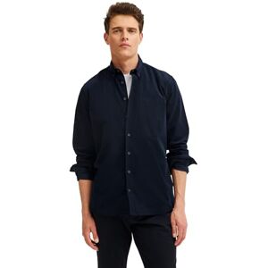 bugatti herrskjorta långärmad button-down-krage bomull, 390 marin, XL bugatti herrskjorta långärmad button-down-krage bomull, 390 marin, XL