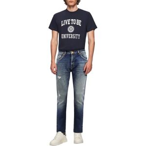 LTB Jeans herr Hollywood 300 – Rak Mid Rise Basic-5-ficks mörk tvätt blå av bomullsblandning – storlek W28L32, blå, 28W / 32L LTB Jeans herr Hollywood 300 – Rak Mid Rise Basic-5-ficks mörk tvätt blå av bomullsblandning – storlek W28L32, blå, 28W / 32L