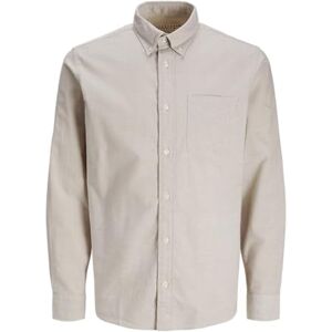 JACK & JONES Jprbrook Oxford skjorta L/S Noos, Travertin, M JACK & JONES Jprbrook Oxford skjorta L/S Noos, Travertin, M