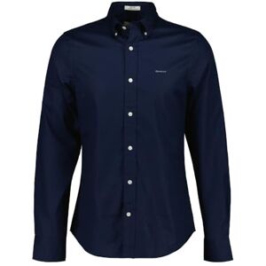 GANT Slim Pinpoint Oxford-skjorta för män, klassisk skjorta, marinblå, standard, marinblå, S GANT Slim Pinpoint Oxford-skjorta för män, klassisk skjorta, marinblå, standard, marinblå, S
