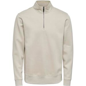 Only & Sons Onsceres Herr halvlång dragkedja sweatshirt, Silverfoder, L Only & Sons Onsceres Herr halvlång dragkedja sweatshirt, Silverfoder, L