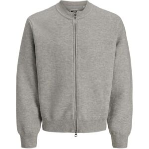 JACK & JONES Jcoscope stickad dragkedja bomber, Ljusgrå melange, L JACK & JONES Jcoscope stickad dragkedja bomber, Ljusgrå melange, L