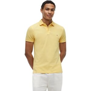 Tommy Hilfiger Herr Kortärmad 1985 Slim Fit Pikétröja, Gul (Citronella), L Tommy Hilfiger Herr Kortärmad 1985 Slim Fit Pikétröja, Gul (Citronella), L