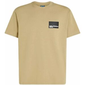 KARL LAGERFELD JEANS , män, regular kortärmad box-logo te, normal passform, twill, L, Beige, L KARL LAGERFELD JEANS , män, regular kortärmad box-logo te, normal passform, twill, L, Beige, L