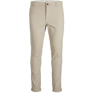 JACK & JONES Stiliga Herr Chino Byxor Elegant Affärs Tygbyxor Slim Fit Stadsinnevånare JPSTMARCO., Color:Beige, Pant Size:31W / 32L, Benlängd:L32 JACK & JONES Stiliga Herr Chino Byxor Elegant Affärs Tygbyxor Slim Fit Stadsinnevånare JPSTMARCO., Color:Beige, Pant Size:31W / 32L, Benlängd:L32