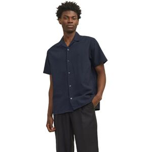 JACK & JONES JOREASTER Palma Seersucker Shirt SS, Sky Captain/detalj: solid, M JACK & JONES JOREASTER Palma Seersucker Shirt SS, Sky Captain/detalj: solid, M