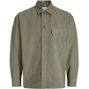 JACK & JONES Jjedover Overshirt Ls Sn, Dammig oliv, S JACK & JONES Jjedover Overshirt Ls Sn, Dammig oliv, S