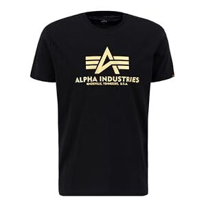 Alpha Industries Basic T Carbon T-Shirt För Män Black/Gold Alpha Industries Basic T Carbon T-Shirt För Män Black/Gold