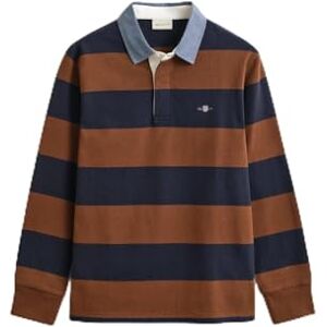 GANT REG Chambray Stripe Heavy Rugger, Mahogny brun, M GANT REG Chambray Stripe Heavy Rugger, Mahogny brun, M