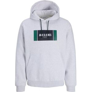JACK & JONES Jjhayato Sweat Hood BTS, Vit melange, XS JACK & JONES Jjhayato Sweat Hood BTS, Vit melange, XS
