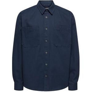 Only & Sons Onsalp Canvas Overshirt 0359 Noos, blå nätter, M Only & Sons Onsalp Canvas Overshirt 0359 Noos, blå nätter, M