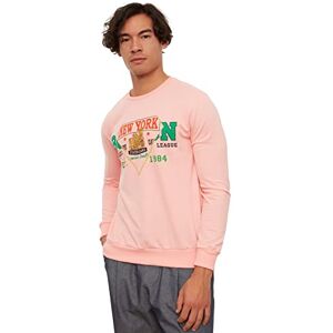 Trendyol Man Regular Basic Rund hals Stickad Sweatshirt, Lax, L Trendyol Man Regular Basic Rund hals Stickad Sweatshirt, Lax, L