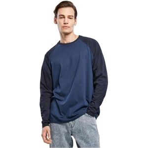 Urban Classics Män Raglan Contrast LS, långärmad tröja för män, finns i många olika färger, storlekar S–5XL, Mörkblå/midnattmarinblå, S Urban Classics Män Raglan Contrast LS, långärmad tröja för män, finns i många olika färger, storlekar S–5XL, Mörkblå/midnattmarinblå, S