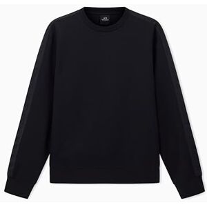 Giorgio Armani Essential, randig långärmad tröja, rund krage, svart, XL, svart, XL Giorgio Armani Essential, randig långärmad tröja, rund krage, svart, XL, svart, XL