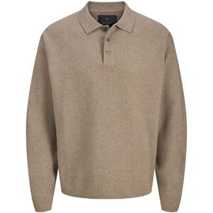 JACK & JONES Jprblabradfort stickad pikétröja, Brindle, M JACK & JONES Jprblabradfort stickad pikétröja, Brindle, M