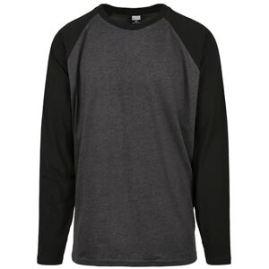 Urban Classics Män Raglan Contrast LS, långärmad tröja för män, finns i många olika färger, storlekar S–5XL, kol/svart, L Urban Classics Män Raglan Contrast LS, långärmad tröja för män, finns i många olika färger, storlekar S–5XL, kol/svart, L