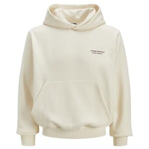JACK & JONES Jorislington Back Sweat Hood Pls, Antik vit, 4XL JACK & JONES Jorislington Back Sweat Hood Pls, Antik vit, 4XL