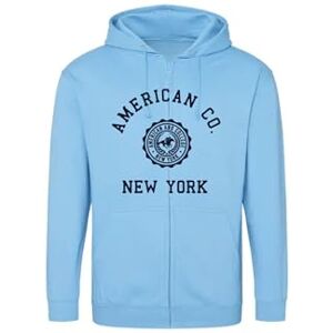 AMERICAN COLLEGE USA Tröja tröja med tryck varma kläder blandade män och kvinnor casual modell ACSZW4 himmelsblå M, turkos, M AMERICAN COLLEGE USA Tröja tröja med tryck varma kläder blandade män och kvinnor casual modell ACSZW4 himmelsblå M, turkos, M