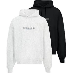 JACK & JONES Jorbillyburg Sweat Hood FST 2Pk Mp, svart, S JACK & JONES Jorbillyburg Sweat Hood FST 2Pk Mp, svart, S