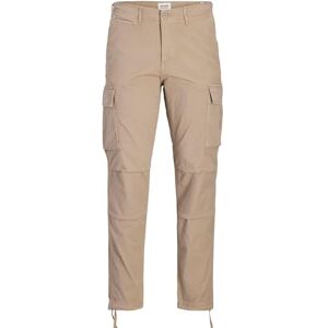 JACK & JONES Cargo-byxor för män, carrorod-fit cargobyxor, Dun/detalj: solid, 36W / 34L JACK & JONES Cargo-byxor för män, carrorod-fit cargobyxor, Dun/detalj: solid, 36W / 34L