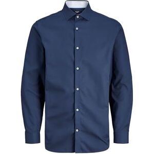 JACK & JONES Jprblaparker Detail L/S Shirt Noos, Svart iris, M JACK & JONES Jprblaparker Detail L/S Shirt Noos, Svart iris, M