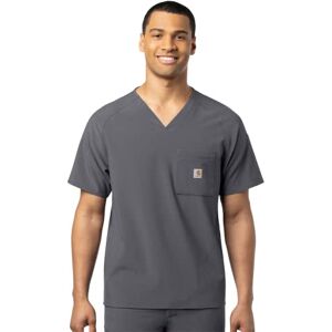 Carhartt Force Cross-Flex Men’s Micro-Ripstop Scrub Top — Pewter, 2X Large Carhartt Force Cross-Flex Men’s Micro-Ripstop Scrub Top — Pewter, 2X Large