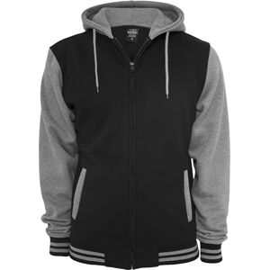 Urban Classics herrtröja med huva med dragkedja blk/gry storlek: XXL Urban Classics herrtröja med huva med dragkedja blk/gry storlek: XXL