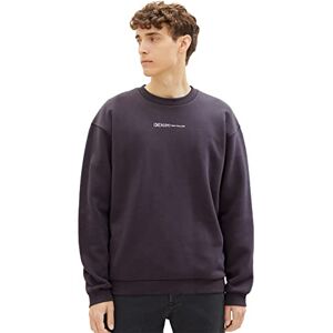 TOM TAILOR Denim herr crewneck sweatshirt med litet logotyptryck, 29476-färgad grå, L TOM TAILOR Denim herr crewneck sweatshirt med litet logotyptryck, 29476-färgad grå, L