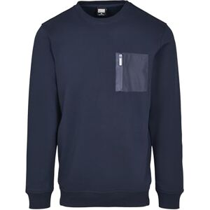 Urban Classics Herr tröja militär crewneck sweatshirt med bröstficka Urban Classics Herr tröja militär crewneck sweatshirt med bröstficka