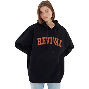 Trendyol MAN Sweatshirt Svart Överdimensionerad, marinblå, L Trendyol MAN Sweatshirt Svart Överdimensionerad, marinblå, L