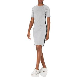 DKNY Herr t-shirt med rund hals klänning med logotyptejp, ledig, Pärlgrå ljung med svart/vit logotyptejp, M DKNY Herr t-shirt med rund hals klänning med logotyptejp, ledig, Pärlgrå ljung med svart/vit logotyptejp, M