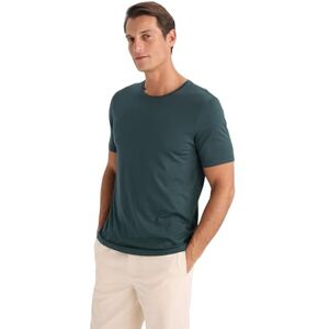 DeFacto Basic T-shirt för män – klassisk t-shirt för män, D.Green, 3XL DeFacto Basic T-shirt för män – klassisk t-shirt för män, D.Green, 3XL