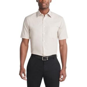 Van Heusen kortärmad herrskjorta normal passform poplin solid, STEN, 18.5" Neck Van Heusen kortärmad herrskjorta normal passform poplin solid, STEN, 18.5" Neck