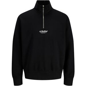 JACK & JONES Jjesoho Sweat Quarter Zip Hn Noos, svart, M JACK & JONES Jjesoho Sweat Quarter Zip Hn Noos, svart, M