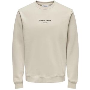 Only & Sons Onscurated Reg Crew Neck Sweat Noos, Silverfoder, XS Only & Sons Onscurated Reg Crew Neck Sweat Noos, Silverfoder, XS