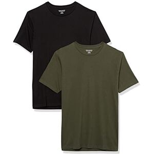 Amazon Essentials mäns Slim-Fit kortärmad T-shirt med rund hals, 2-pack, svart/oliv, XX-Large Amazon Essentials mäns Slim-Fit kortärmad T-shirt med rund hals, 2-pack, svart/oliv, XX-Large
